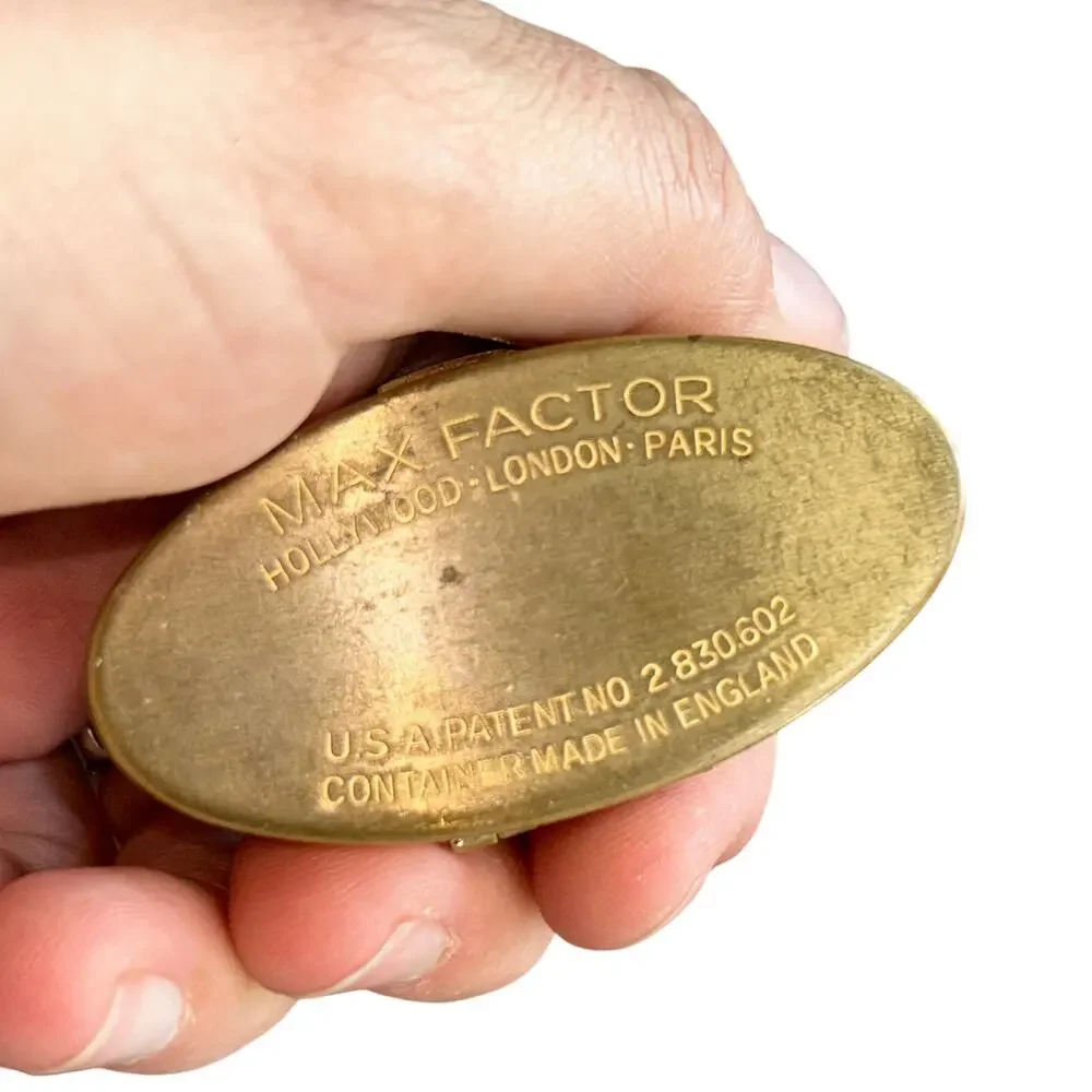 Vintage Max Factor Lipstick Case /W Mirror Compact Made in England